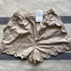 petit main ベージュ スカラップパンツ 110