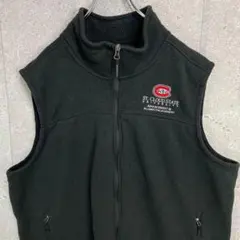 ノースフェイス　カレッジ刺繍ロゴ　フリースベスト　ブラック　ビックサイズ 2XL