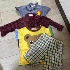 ミキハウス　シャツ&Tシャツ　パンツ　4点セット