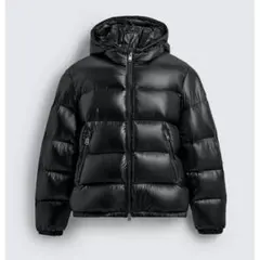 ZARAダウン100%フェザー撥水加工パフジャケット