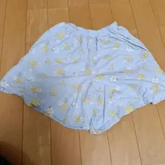花柄 水色 ハーフパンツ 130サイズ