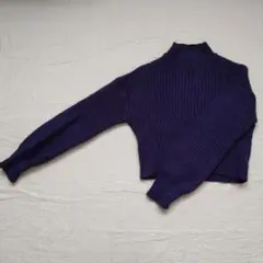 【GRL】ダークブルー ハイネックセーター M