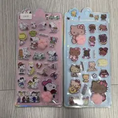 野*僧様 C017:立体肉球シール2つセット