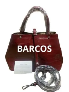 新品未使用 BARCOS バルコス レザー クロコ型押し 2way トートバッグ