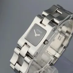 良品 GUCCIグッチ レディース腕時計ブラック2305Lブレスレット