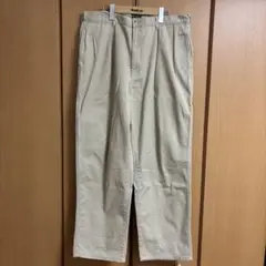 80s 90s ラルフローレン 初期ポロチノ 2タックチノ　USA製 ベージュ