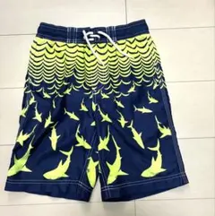 GAPkidsサメ柄 サーフパンツ 140cm ネイビー/イエロー