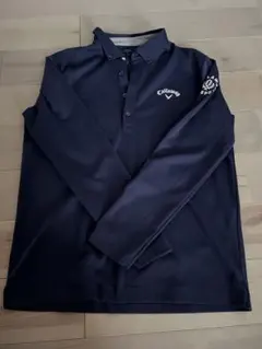 Callaway ネイビー 長袖ポロシャツ L