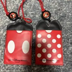 ディズニー ミッキーマウス ミニーマウス リール付きネックストラップタイプ