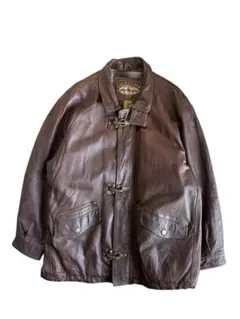 80~90s COLEBROOK Fireman Leather Jacket
