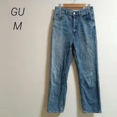 GU デニムストレート　ジーパン　ジーンズ　M ブルーデニム