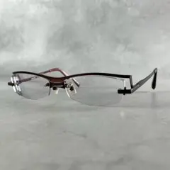 良品✨ ダンヒル メガネ GUMMETAL ハーフリム チタン 日本製 ブロンズ 