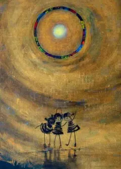 油絵 菅家令子 絵 絵画インテリア 額付(銀) F4-081014 女の子供たち
