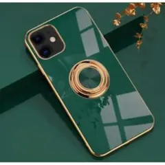 新品 iPhone ケース リング付き 高級感 メタリック風 おしゃれ