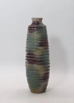 京焼 紫淀釉 花瓶 花器 茶道具 送料込み260809