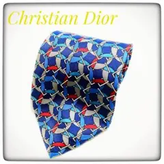 【美品】Christian Dior 幾何学模様 ネクタイ