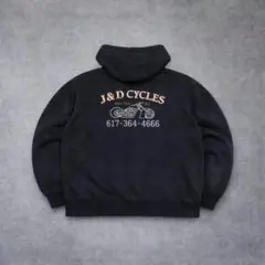 み*つ様 ディッキーズスウェット J&D CYCLESバイク刺繍ロゴフルジップパ