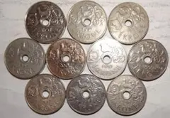 デンマーク硬貨【1クローネ5枚(1992年)】 約20mm - メルカリ