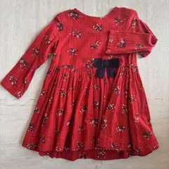 PETIT BATEAU ワンピース レッド 104cm