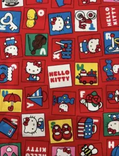 サンリオ　ハローキティ　2017年　平成レトロ 生地　はぎれ　生地　110×75