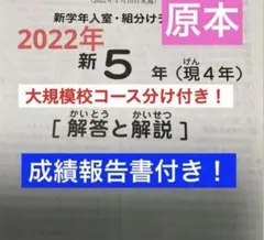 サピックス最新原本5年2025年夏期講習マンスリーテスト成績報告書