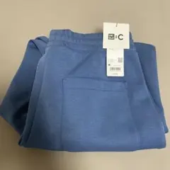 【新品未使用】ユニクロ C スウェットワイドパンツ　Mサイズ　ブルー