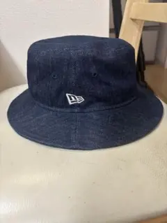 New Era デニム バケットハット ダークブルー