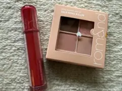 未使用 ロムアンド rom&nd アイシャドウ&リップ juicylasting