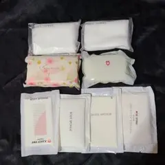 ボディタオル・スポンジ　ホテルアメニティ 8点セット