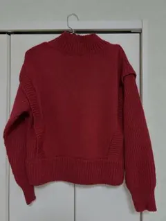 BEAMS LIGHTS ハイネックセーター レッド