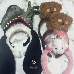 USJ カチューシャ セット スヌーピー ミニオン ティム ユニコーン 恐竜