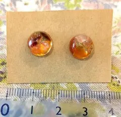 天然石のピアス　カーネリアン