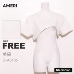 美品 AMERI トップス カットソー　半袖　ショート　アシンメトリー　シンプルのサムネイル