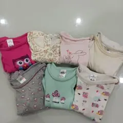 Topomini 長袖ボディスーツ 74/80 グレー　7枚セット　ベビー肌着