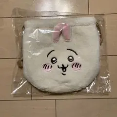 ちいかわ【フェイス巾着/うさぎ】しっぽ付！未使用品 ふわふわ もふもふ