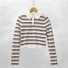 スナイデル SWNT245096 レイヤードポロニットプルオーバー ボーダー