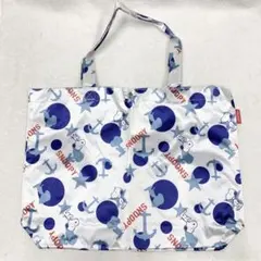 SNOOPY スヌーピー トートバッグ大容量 PEANUTS ピーナッツ 白青