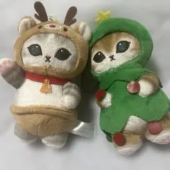 モフサンド マスコット セット クリスマスツリー トナカイ ぬいぐるみ ネコのサムネイル