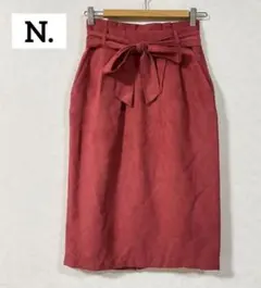 ☆519s. N. ナチュラルビューティー　タイトスカート M スウェード　赤