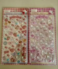 【正規品】サンリオ第2弾 ボンボンドロップシール　赤キティ•ピンクキティセット