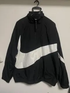 Nike ビッグスウォッシュ　ナイロンジャケット XXL ブラック/ホワイト