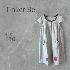 KIDS130 【ティンカーベル】グレー　ワンピース　スウェット素材　可愛い