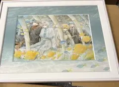 イロナ・ガンソヴスカヤ「バルトの海辺」版画 額装 インテリア 静物画 #330 イロナ・ガンソヴスカヤ「バルトの海辺」版画 額装 インテリア 静物画