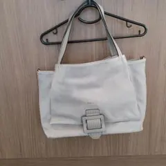 Firanoライトグレー ショルダートートバッグ 合成皮革