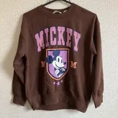 美品☆ミッキー柄　裏起毛トレーナー