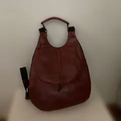 ダークレッド レザーナイロンリュック 2WAYバッグ