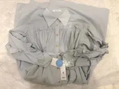 REDYAZEL 水色　フリルシャツワンピース　洗濯可能