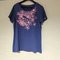 Puma 半袖Tシャツ ブルーグレー花柄