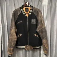 アビレックス　レザー　スタジャン　ミリタリー 90s