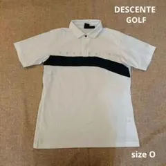 1度着用のみ　DESCENTE ゴルフポロシャツ 黒白　o XL メンズのサムネイル